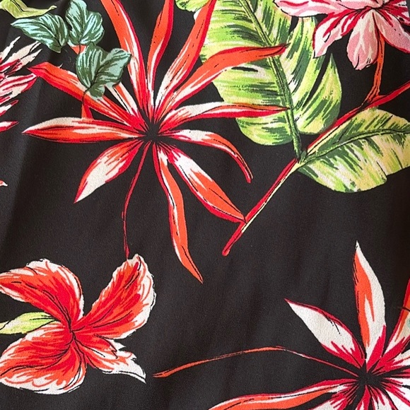 She + Sky Floral High Low Midi Black Dress Size L - Picture 7 of 8